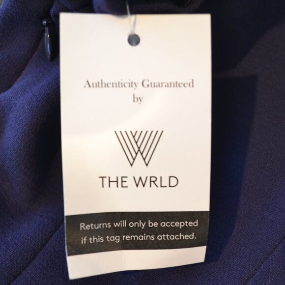 Diane Von Furstenberg Midi Dress Navy Blue Size 0 - Picture 4 of 5